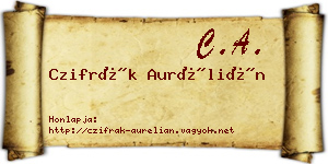 Czifrák Aurélián névjegykártya